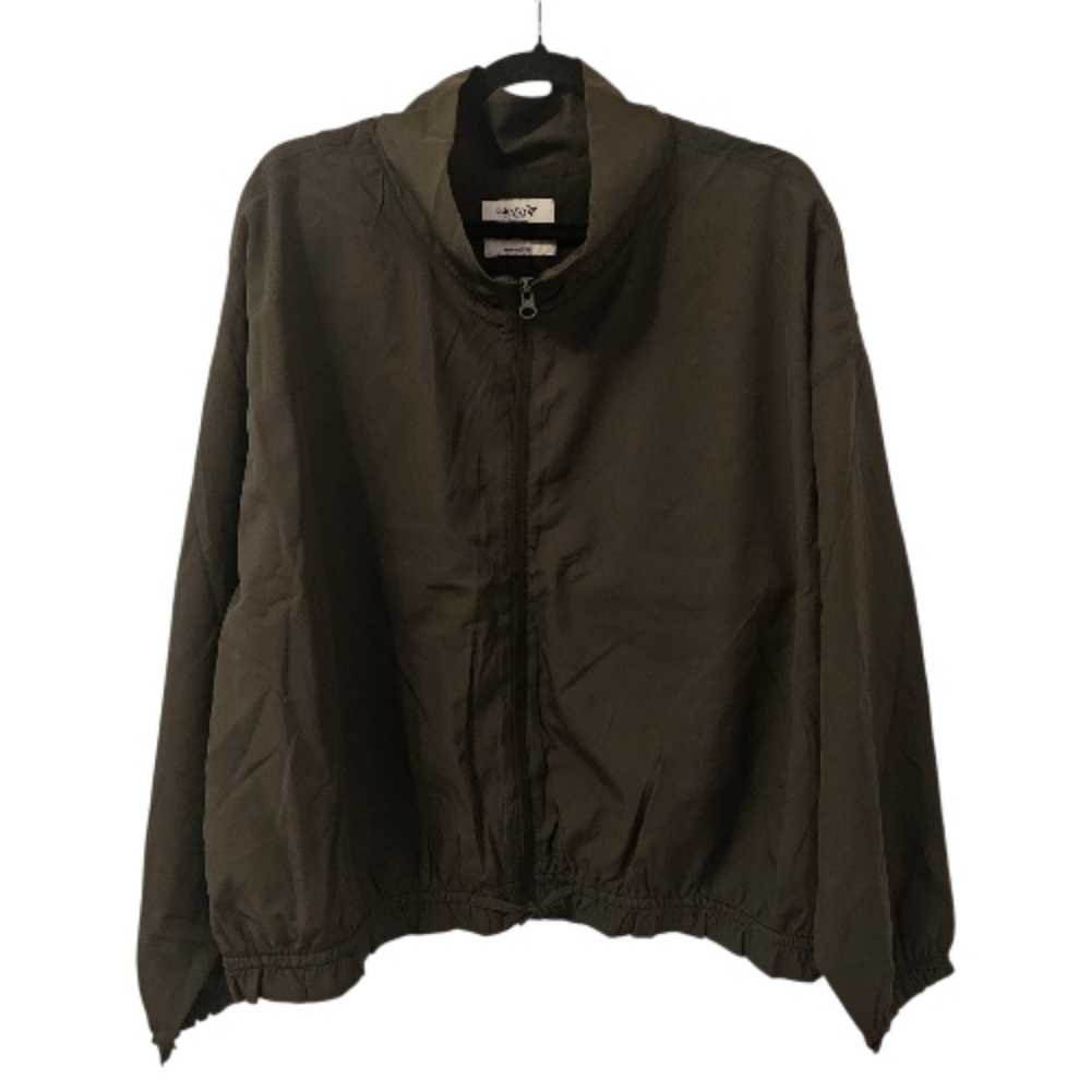 Green Old Navy Women's StretchTech Loose Cropped Full-Zip Jacket